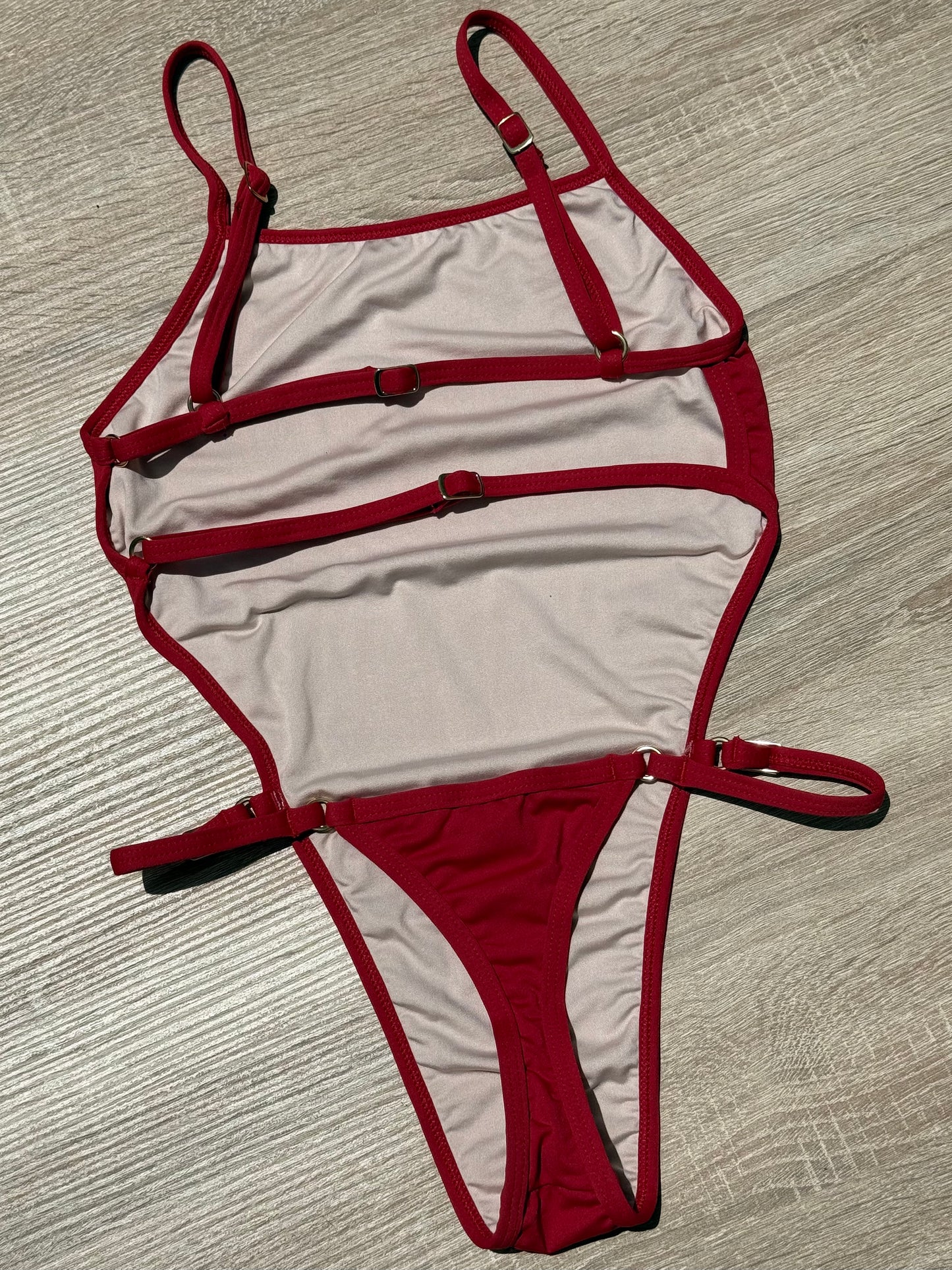 Maillot Mel - échancré / rouge