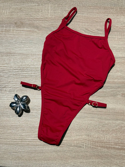 Maillot Mel - échancré / rouge