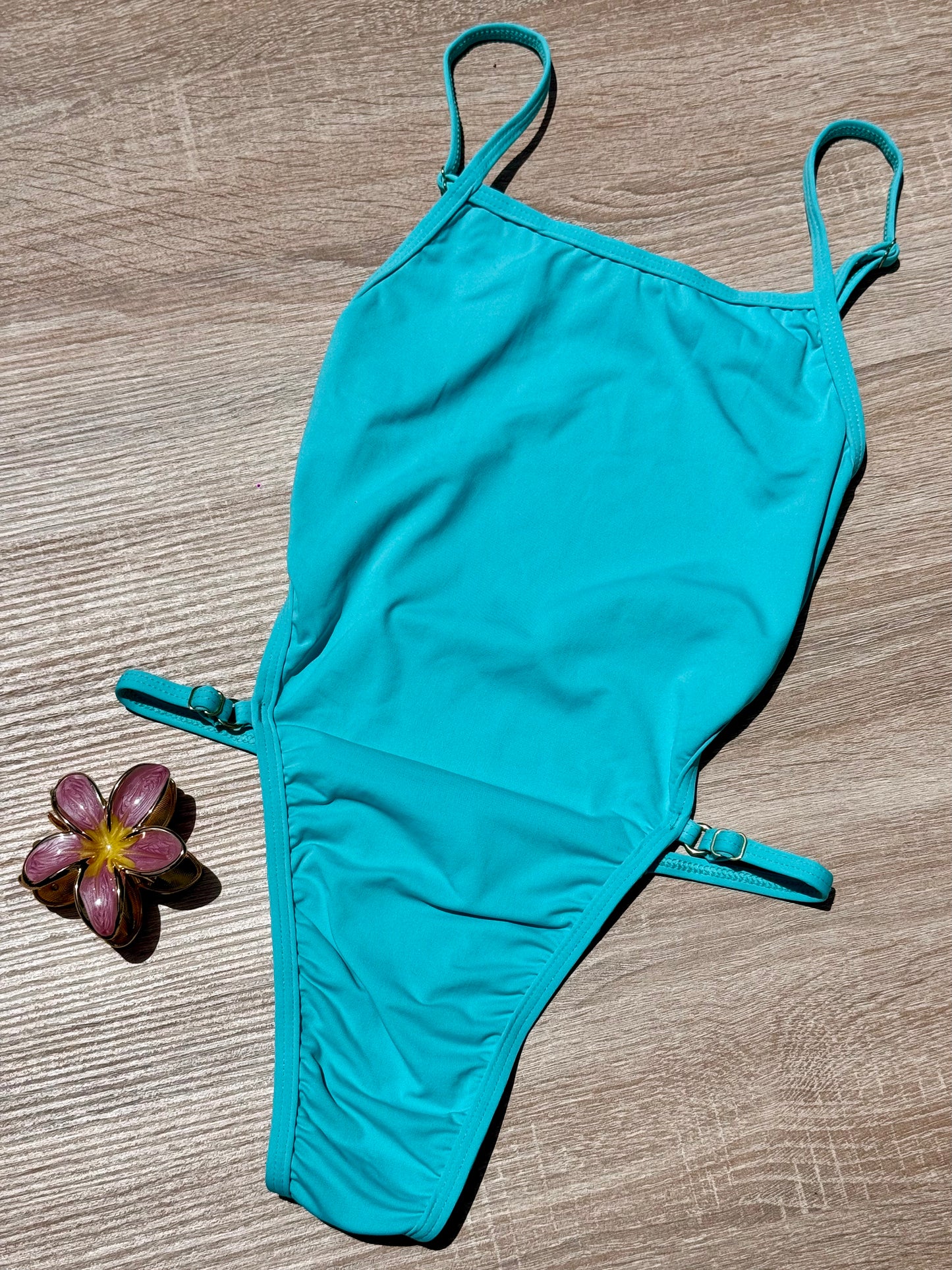 Maillot Mel - échancré / bleu turquoise